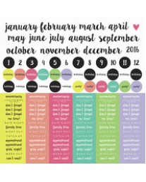 My Year, My Story Sticker - Months