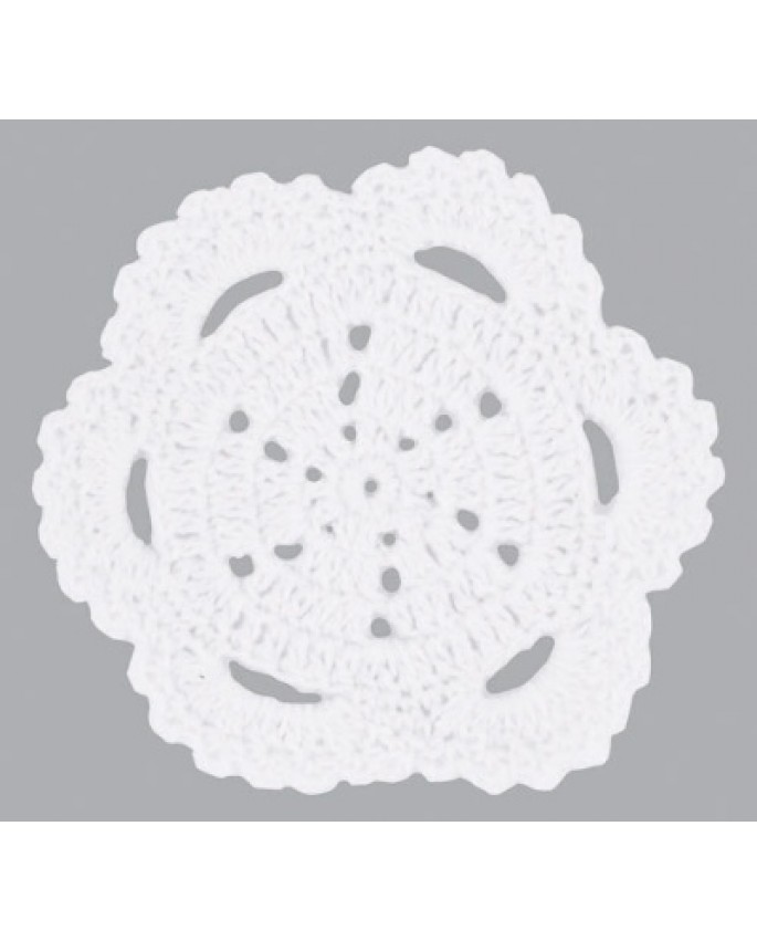 White Scallop Crochet Doilie